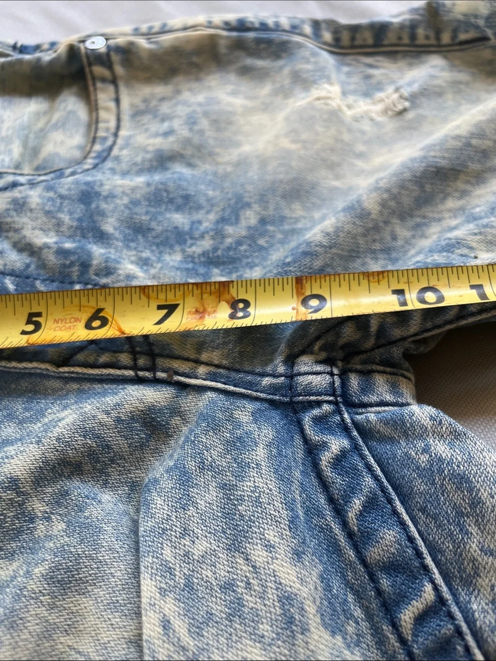 True Religion Men's Acid Wash Blue Jeans